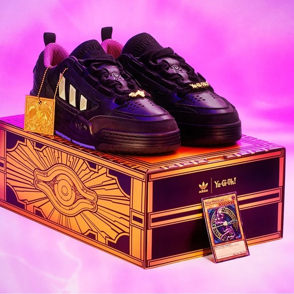 Yu gi oh adidas shoes with sealed dark Magician promo card - Picture 1 of 9